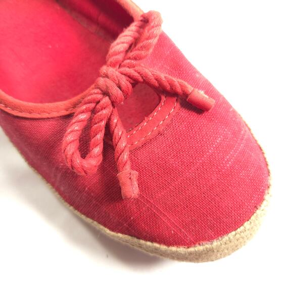 UGG Canvas Casual Ballet Flats Slip On Womens Size 8 1008397 Red - Picture 8 of 9